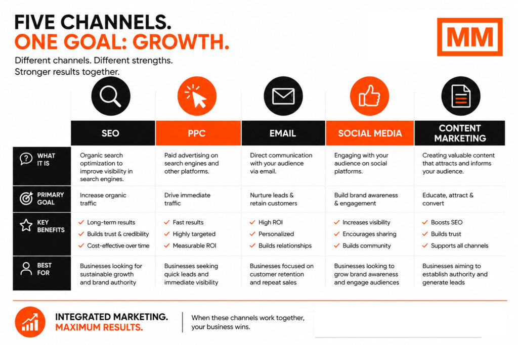 comparison of marketing channels